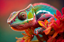 Chameleon on a Flower